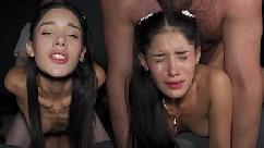 Você consegue - testando os limites dela em um ménage à trois de 2 horas com uma latina pequena