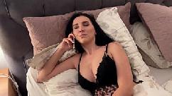 Lonely stepmom invites you to share her bed